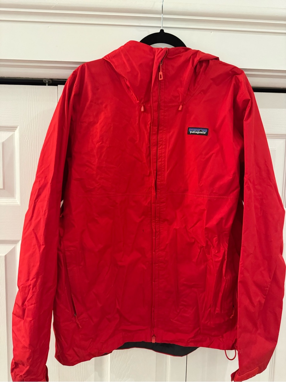 Patagonia Bright Red Hooded Shell Jacket